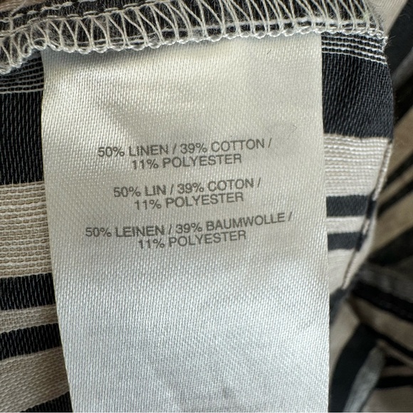 Madewell Striped Linen/ Cotton Blend Evelyn Apron Navy White Mini Dress - Picture 12 of 15